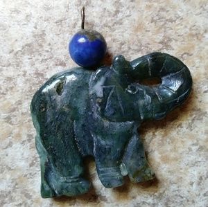 Gorgeous Stone Elephant Pendant
